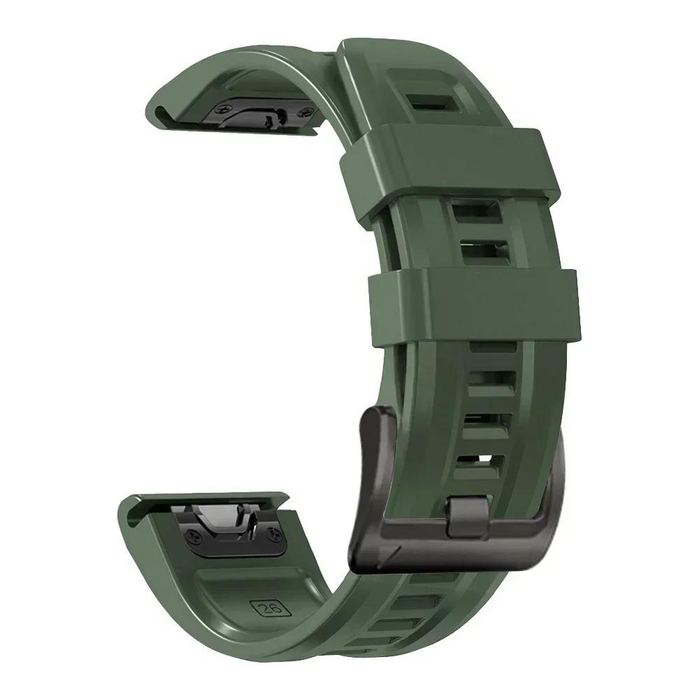 QuickFit 22mm 26mm Silicone Strap for Garmin Fenix 8pro 7 7X E 6X 6 Pro 5 5X Plus Epix/Enduro/Descent Mk2i/Instinct 3 Watchbands
