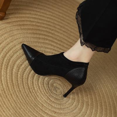 Fashionable Pointed High Heels for Women New Fashion Slim Heels Deep Cut Fashion Single Shoes for Women