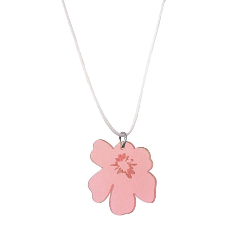 Sweet Irregular Flower Pendant Necklace Party Jewelry Fashion Statement Choker Fashion Simple Cord Collar Necklace