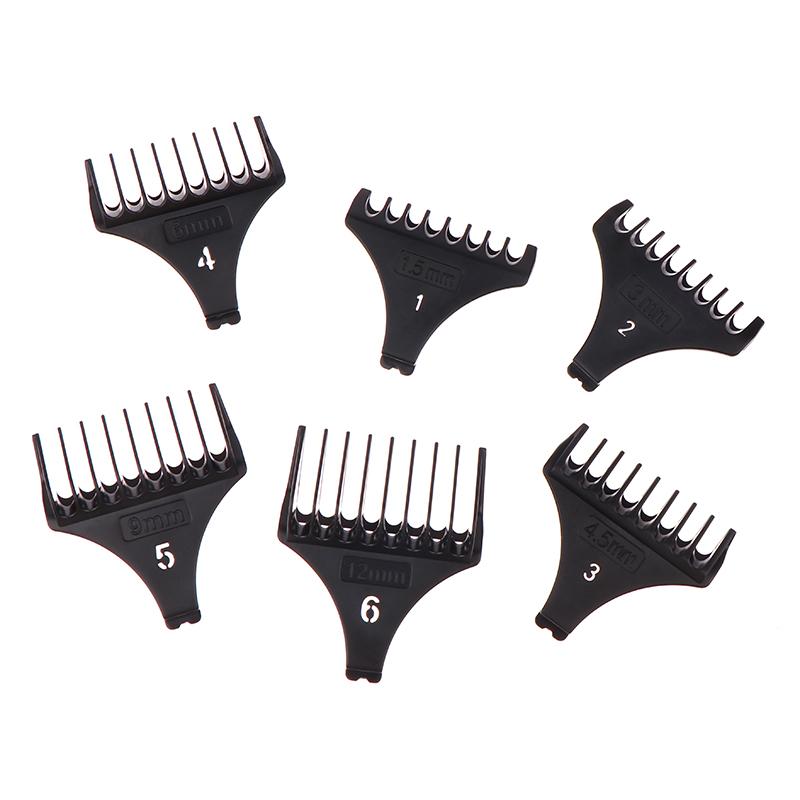 6Pcs/Set For T9 1.5/3/4.5/6/9/12 Mm Professional Hair Trimmer Limit Comb Universal Guards Hairdresser Hair Cutting Guide Barber