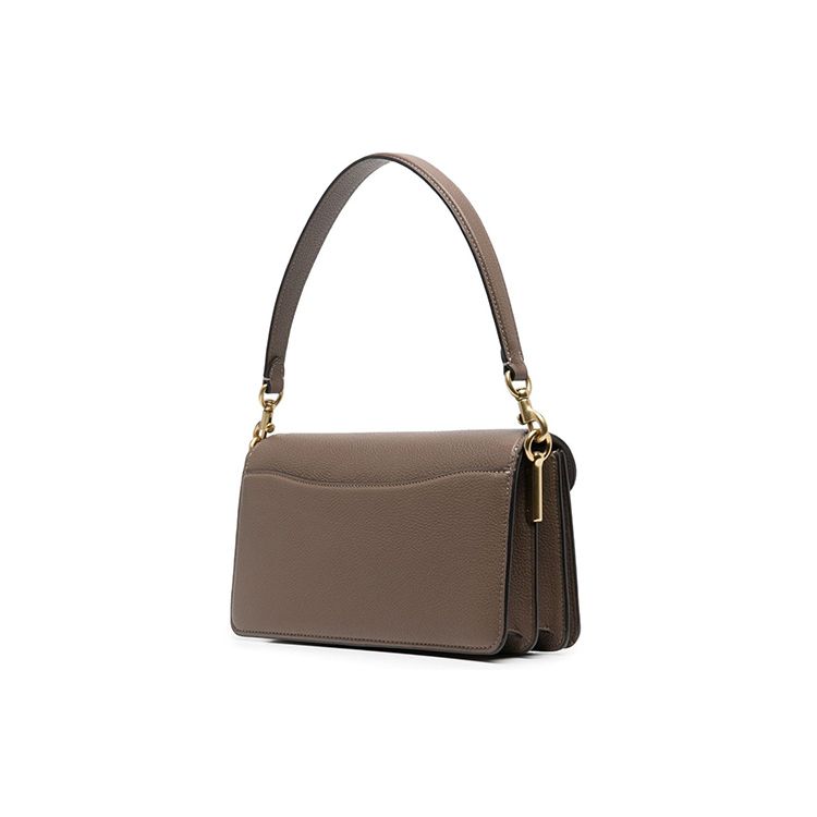 Coach Tabby 26 Druckknopfverschluss Polierte Textur Leder Handtasche Mittel Damenhandtaschen Dunkelbraun CH857-B4CBD