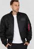 Winter Jacket Alpha Industries MA-1 D-Tec Hood Bomber Jacket (183110) Black (183110-515)