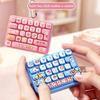 Cartoon Fingertip Button Keyring Mini Keyboard Clicker Keychain  Backpack Decor