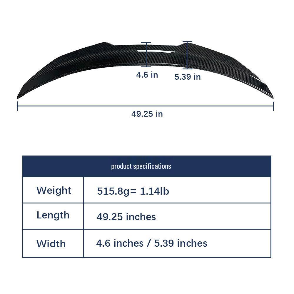 Infiniti Q50/Q50S PSM Model Carbon Fiber Rear Spoiler Air Deflector