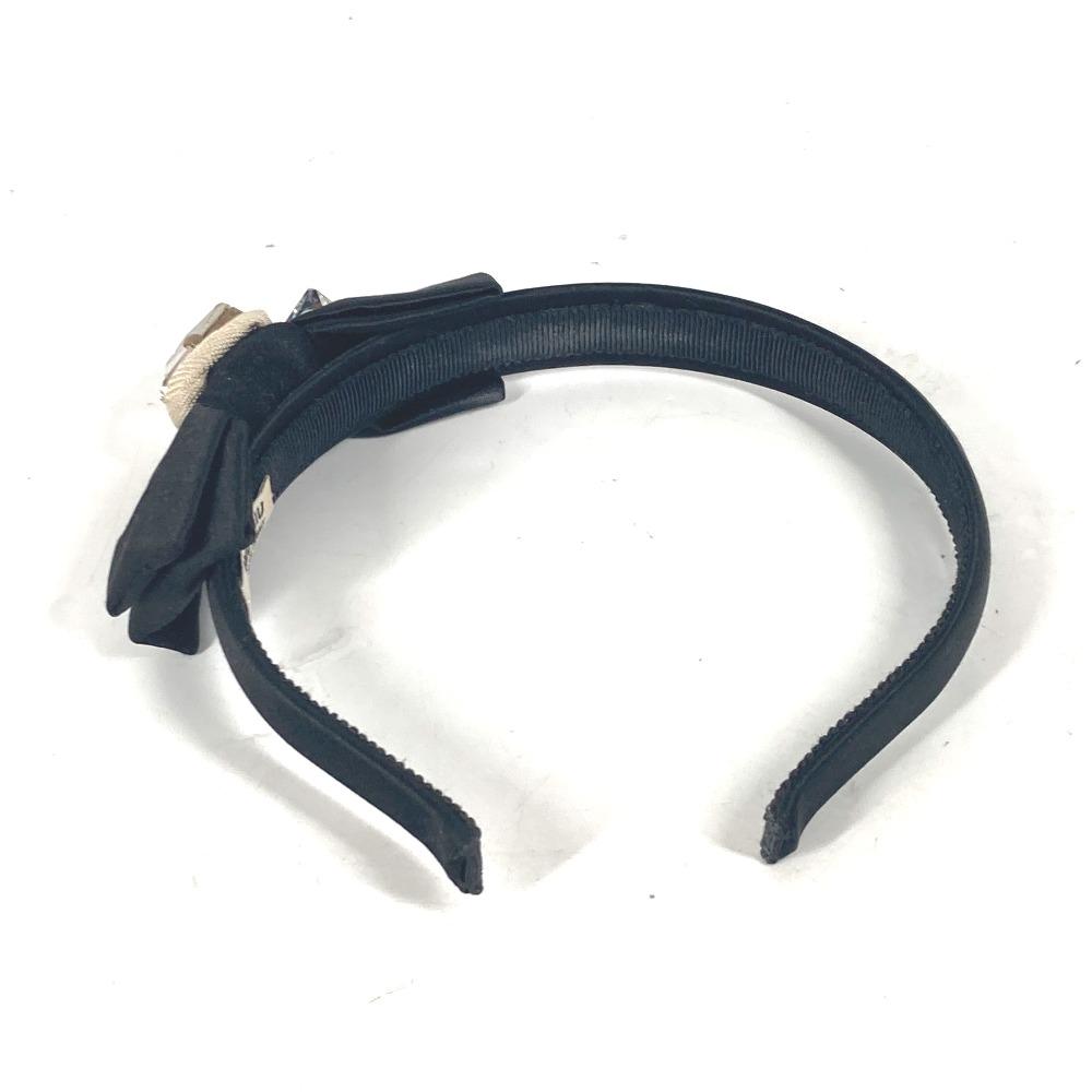 MIUMIU crystal Hair band head band Katyusha Satin Black