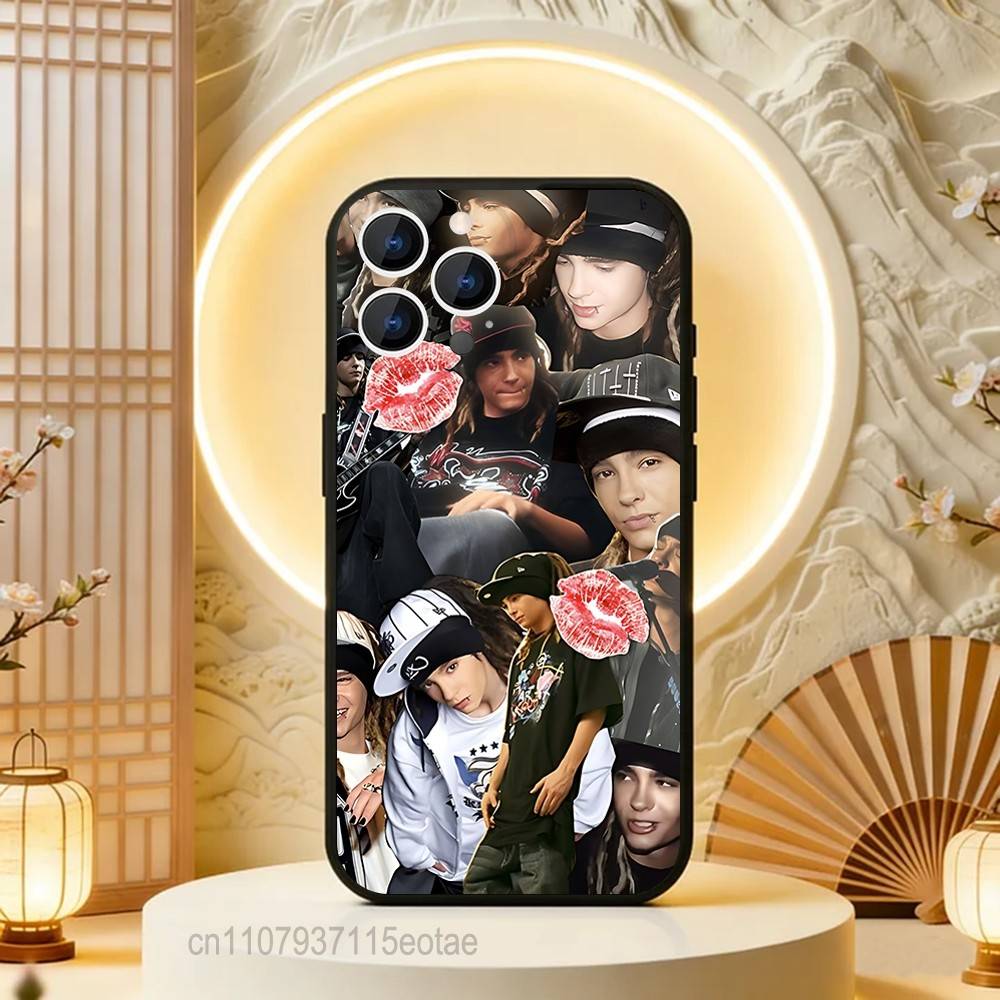 Singer Tom Bill K-Kaulitz Phone Case Silicone Soft For IPhone 16,17,15,11,13,12,14,Mini,Pro,Max,Plus,Air,E Black
