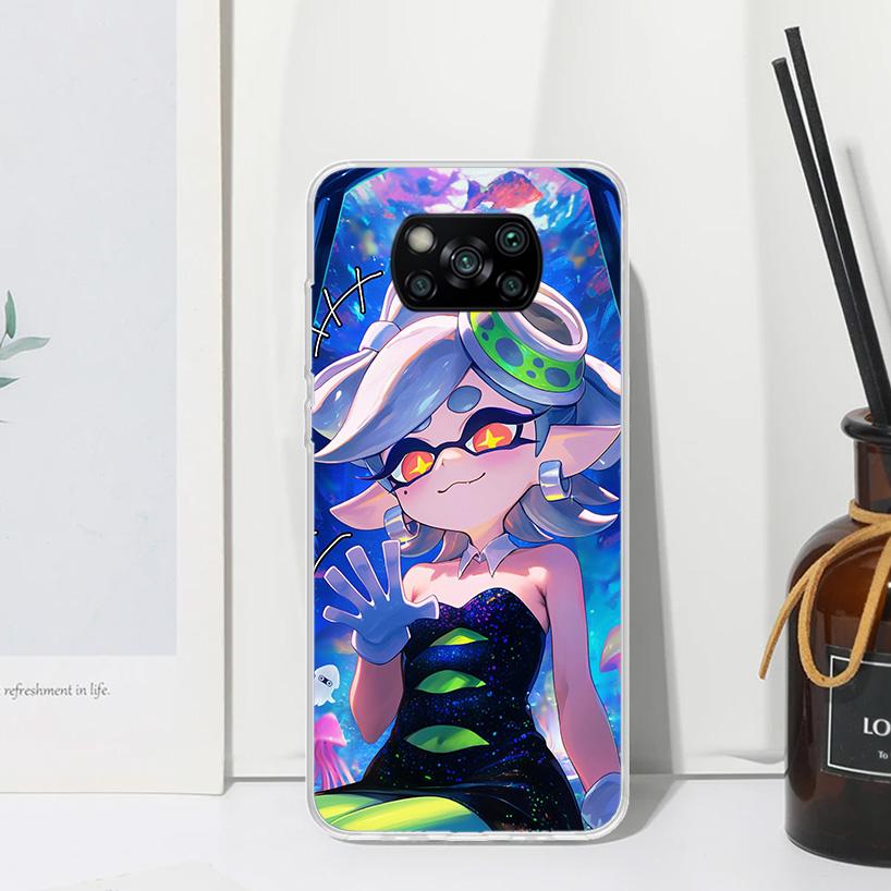 

Game S-Splatoons Phone Case For Xiaomi Poco X7 X6 X5 M7 M8 Pro F7 Ultra Redmi 15C 15 13C 13 12C 12 10 10C 10A Art Fundas Poco X7 Redmi 12