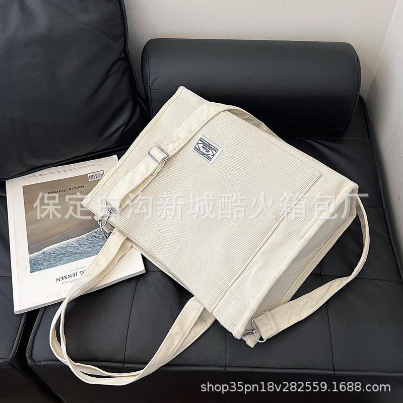 Computer bag corduroy shoulder bag handbag  new tote bag fashion messenger bag large capacity