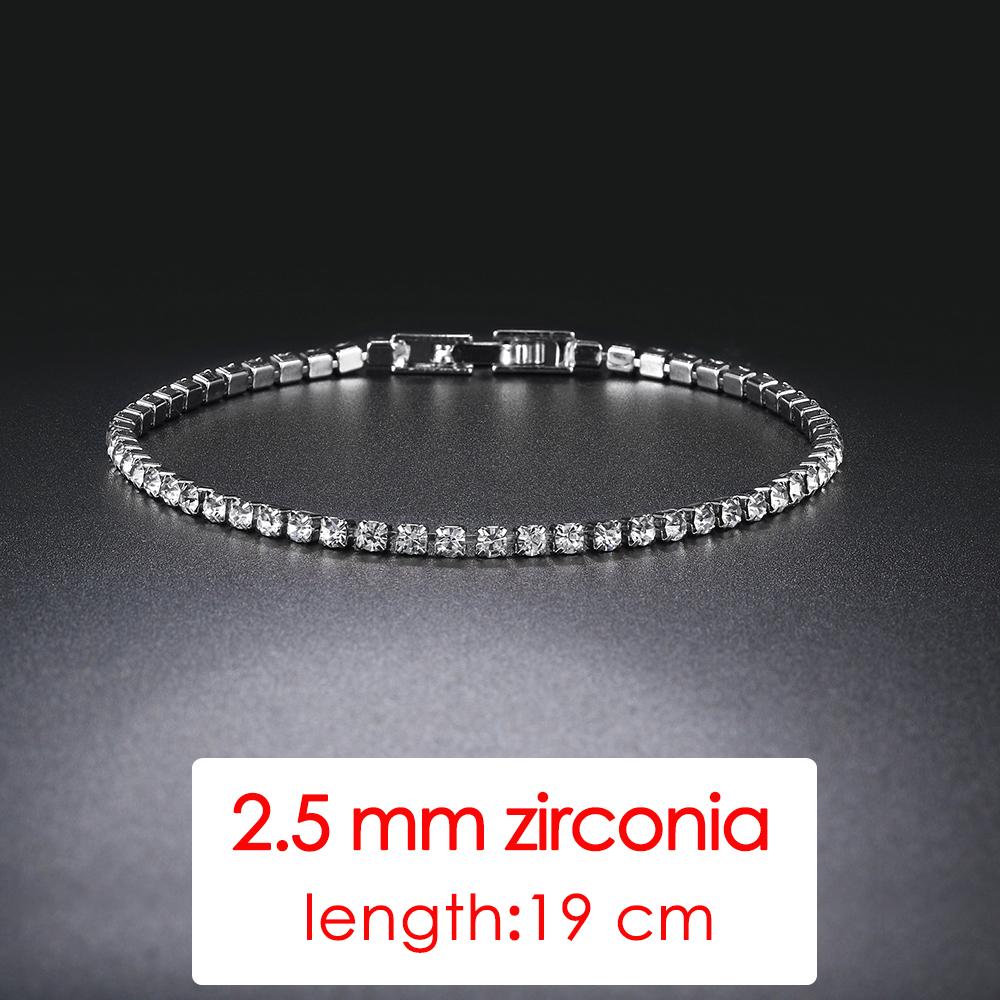 ZHOUYANG Tennis Bracelet For Women Luxury Colorful Optional 2.5mm CZ Crystal Rose Gold Color Gift Fashion Jewelry KC128