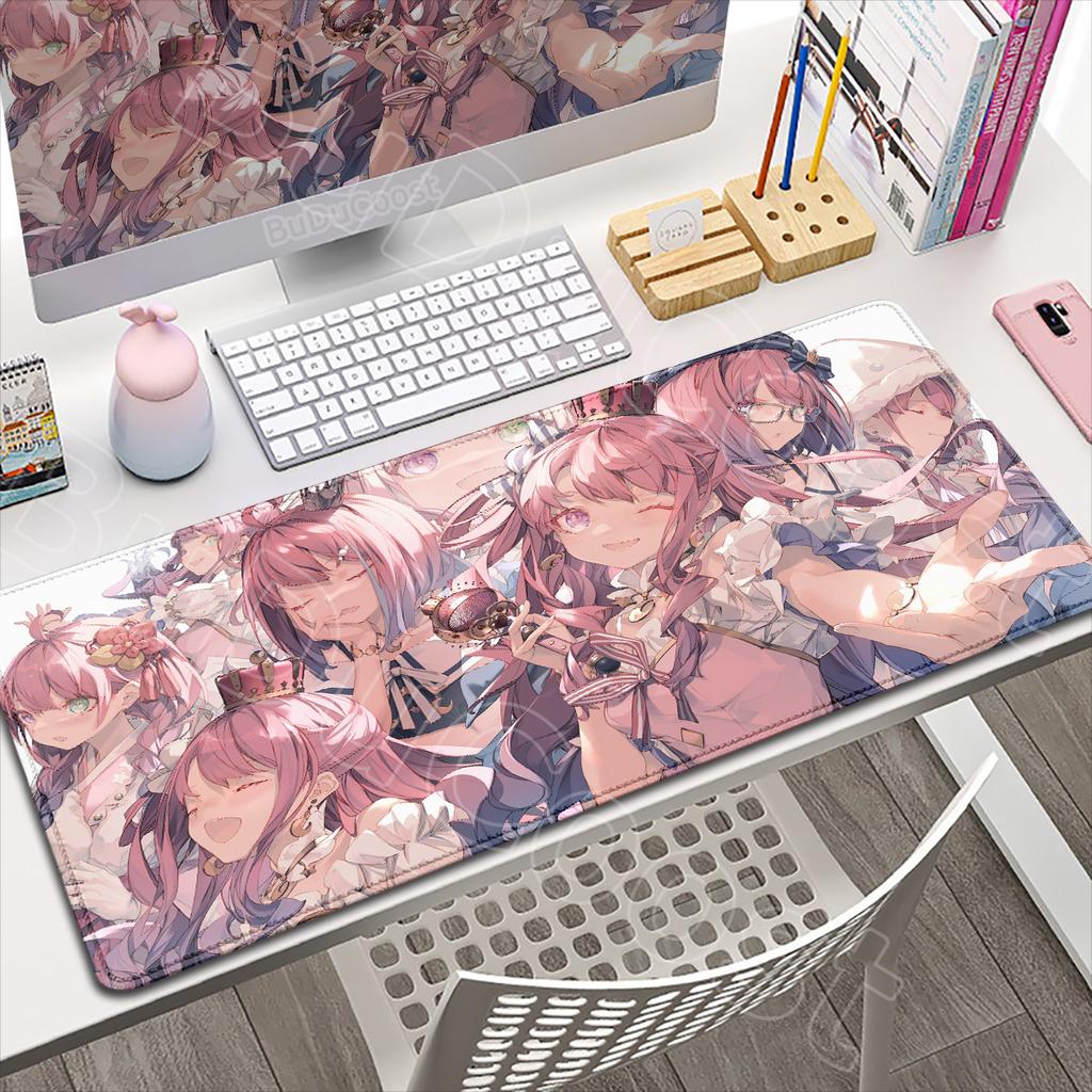 Hololive Anime Kawaii Girl Himemori Luna Mouse Pad Large Laptop Keyboard Mat Non-slip Rubber Base Office Mouse Mats XXL Desk Rug