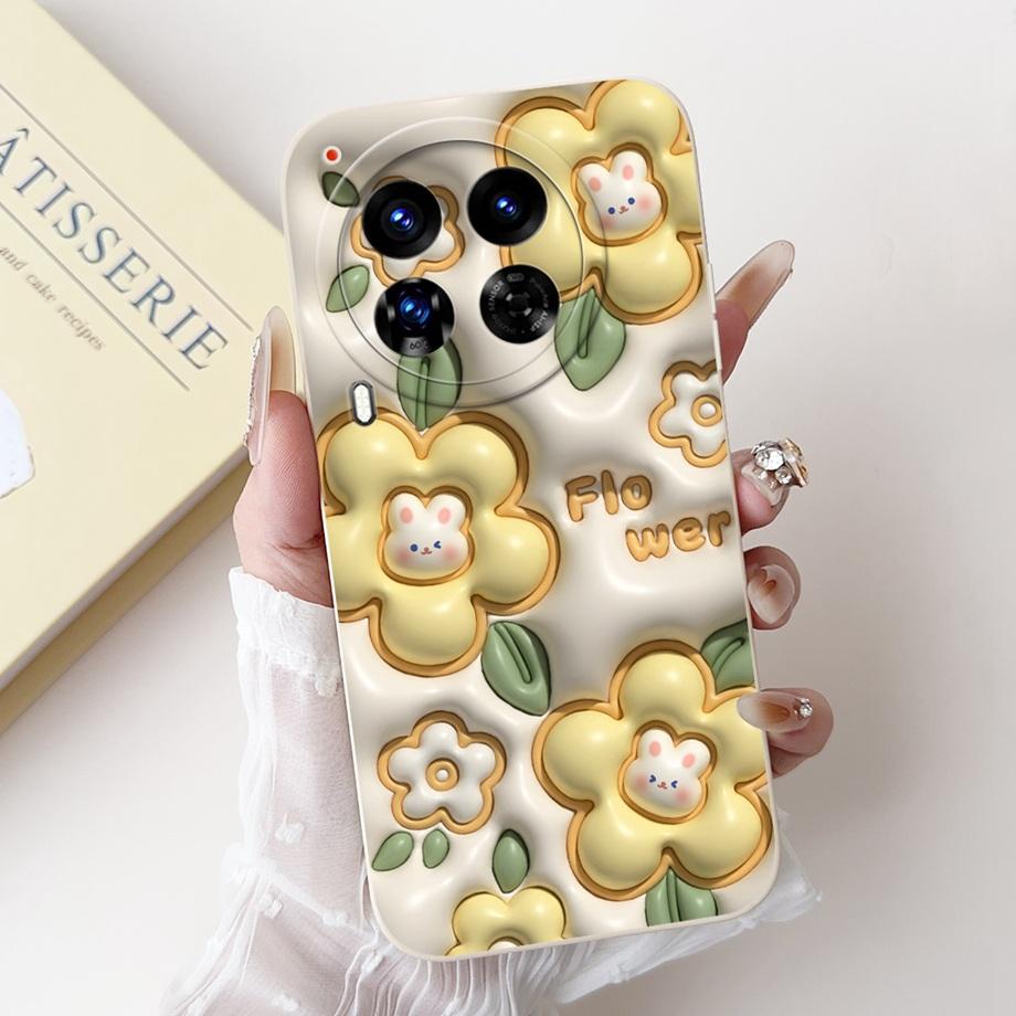 For Tecno Camon 30 Premier Case Cover Soft Silicone TPU Flower Girly Fashion Phone Case For Tecno Camon 30 5G /4G Bumper Fundas