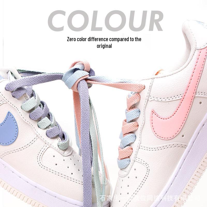 Colorful Jelly Flat Shoelaces for Air Force 1 AJ1 Mid Sneakers (4 Colors Available)