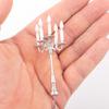 1/87 Scale Candlesticks Lights Model Sand Table Building Model Candle Led Light Dolls House Furniture Decoration for Kids Train