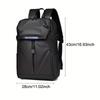 Large Solid Color Oxford Business Backpack - Spacious Commuter Bag with Waterproof Laptop Compartment