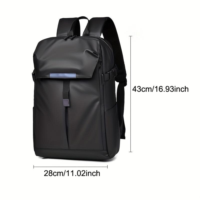Large Solid Color Oxford Business Backpack - Spacious Commuter Bag with Waterproof Laptop Compartment