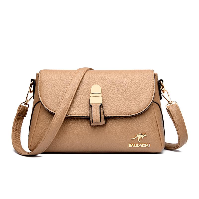 Stilig alt-i-ett dameveske Eksklusiv kenguruveske Dame Enkel skulder Crossbody Middelaldrende mor-veske