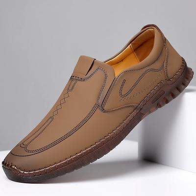 Handmade On-line Leather Shoes Men's New Casual Shoes Soft-soled Driving Shoes One-pedal Trend Lazy Breathable Shoes Men