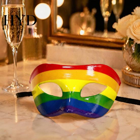 Maschera Carnevalesca Piumata Mardi Gras per Uomini Donne, Colorata Arcobaleno Mascherata Feste Veneziane Ballo di Fine Anno, Carnevale, Costume Cosplay di Halloween