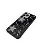 Capa de celular preta 3D brilhante rosa estrela para iPhone 15 14 13 12 11 Pro Max X XR XSMAX 7 8 Plus SE TPU capa capa novos produtos