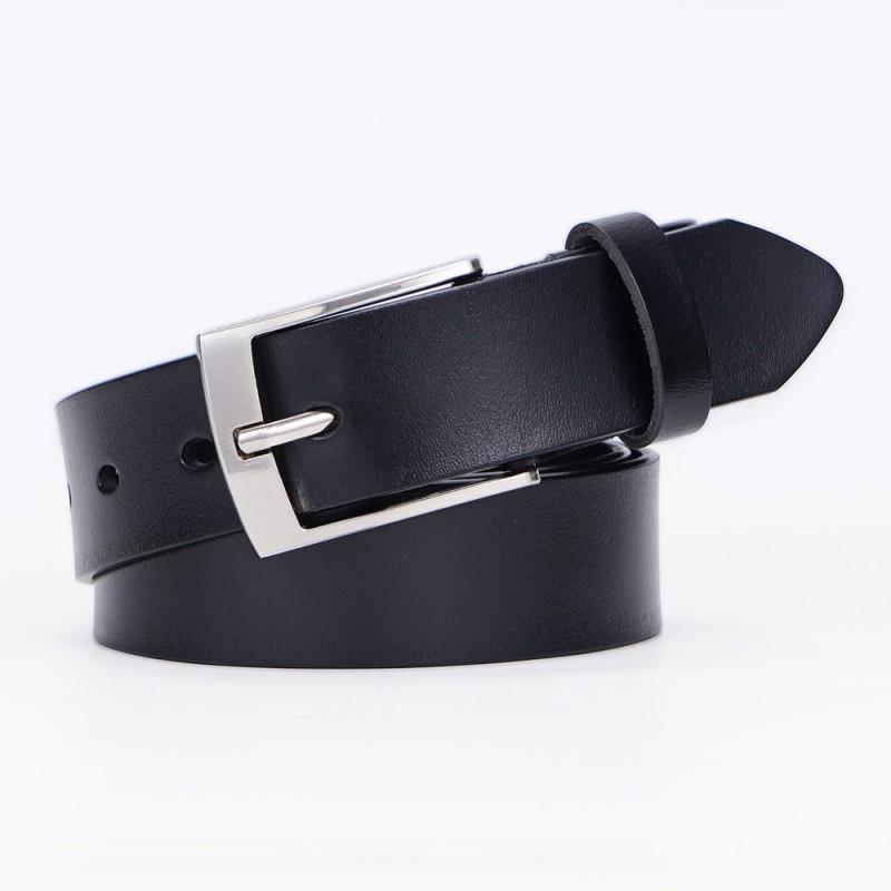 Womens Genuine Leather Belt With Alloy Buckle Slim Fit Casual Waistband Jeans Pants Black Coffee Brown 95 cm
