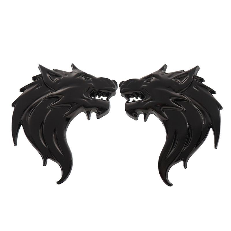 

3D Премиум Голова Волка Зверь для крыла автомобиля багажника заднего капота наклейка эмблема значок наклейка аксессуары gun-color