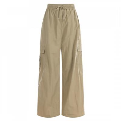 Shop Women S Cargo Wide pantS elaStic waiSt Drawcord Hem Beige Pic Wpt 12120