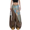 Vintage Spice Girls Loose High Waist Splicing Overalls Women's Summer New Paratrooper Pants Scimitar Pants