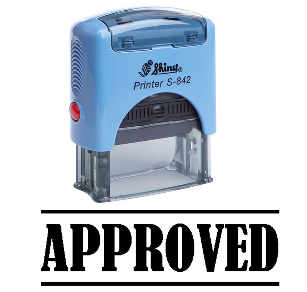 Printtoo APPROVED Self Inking Rubber Stamp Office Stationery Custom Shiny