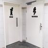 Lukang Waterproof Cartoon Restroom Door Sticker for Kindergarten Toilets
