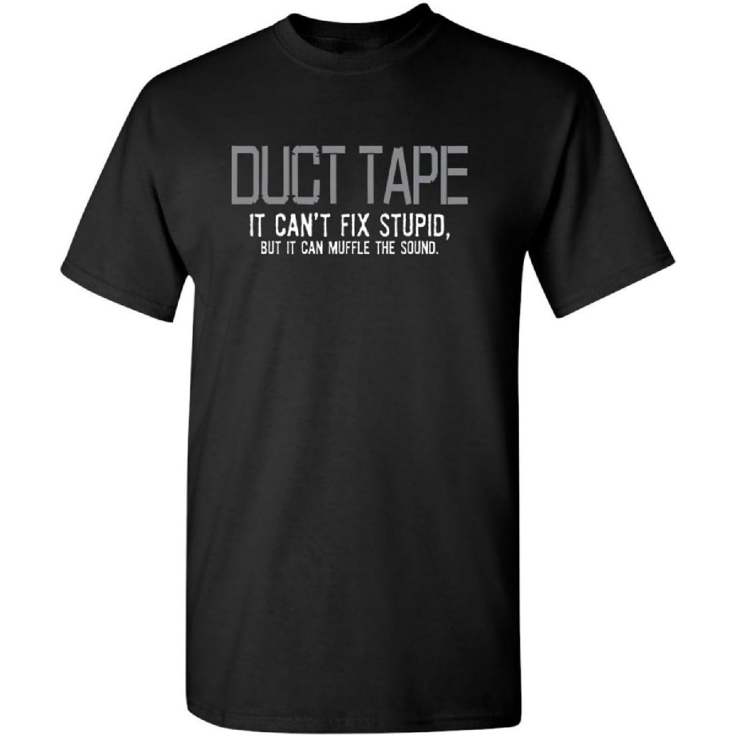 

Mens If Duct Tape Muffle The Sound Adult Humor Novelty Sarcastic Funny T Shirt XXXXXL чорний