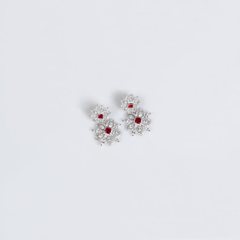 Luxury European & American Necklace & Zircon Earrings Set - Women's High-End Ins Style for Evening & Wedding Dress