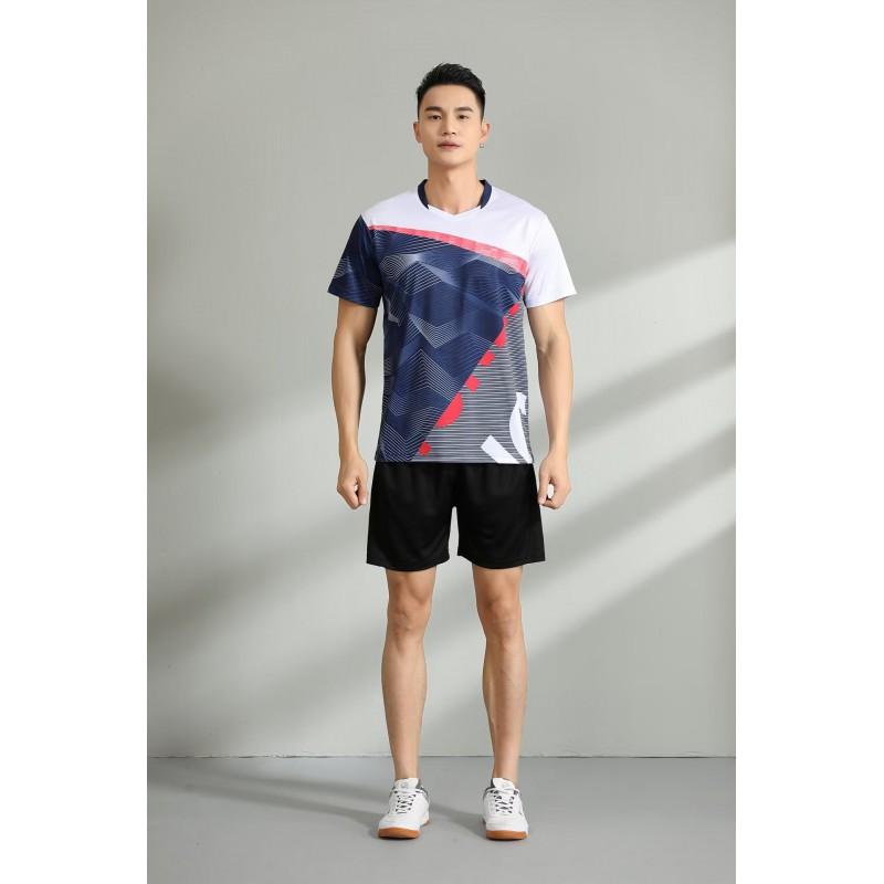 Men Women Badminton Shirts Short Sleeve Breathable Team Training Competition Tops