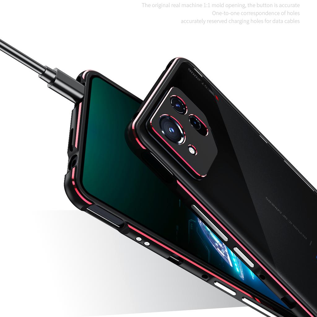 For Asus ROG Phone 8 5G/Phone 8 Pro 5G Bumper Case Phone Metal Frame with Camera Lens Cover