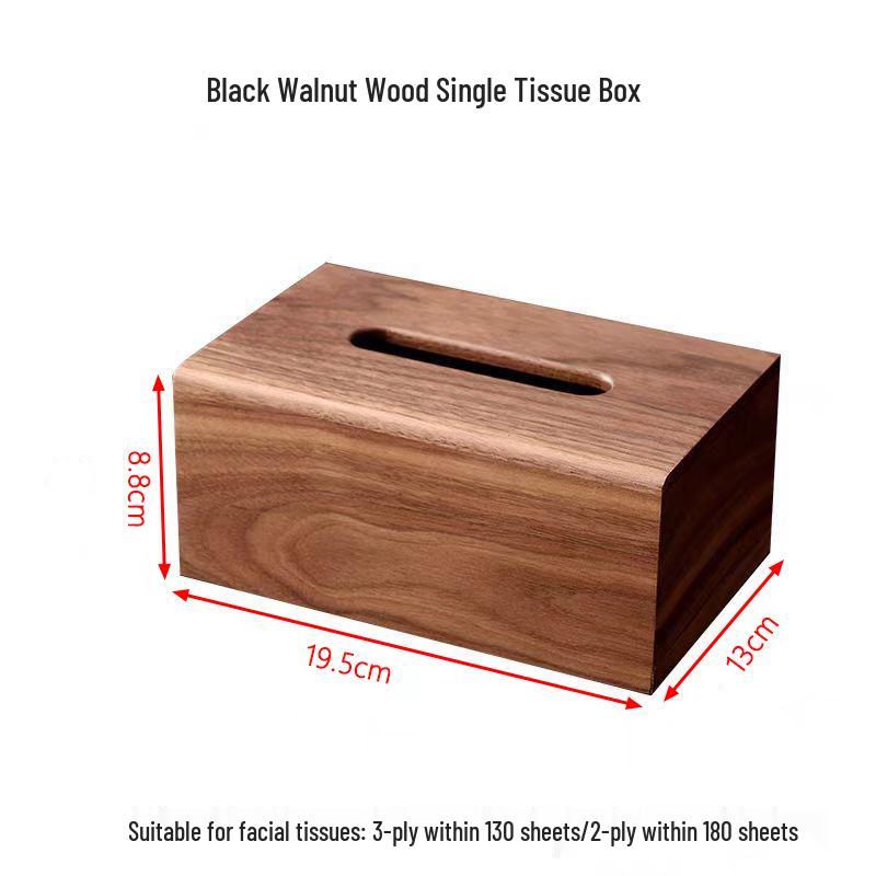 Bamboo Wood Paper Towel Box - Modern Desktop & Car Storage, Creative Bamboo Material, Suitable for Home.