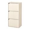 NITORI Connectable N Karabo Bookshelf Storage with Doors 3 Tiers White Wash Width 41.9 X Depth 29.8 X Height 87.8 Cm 8842182