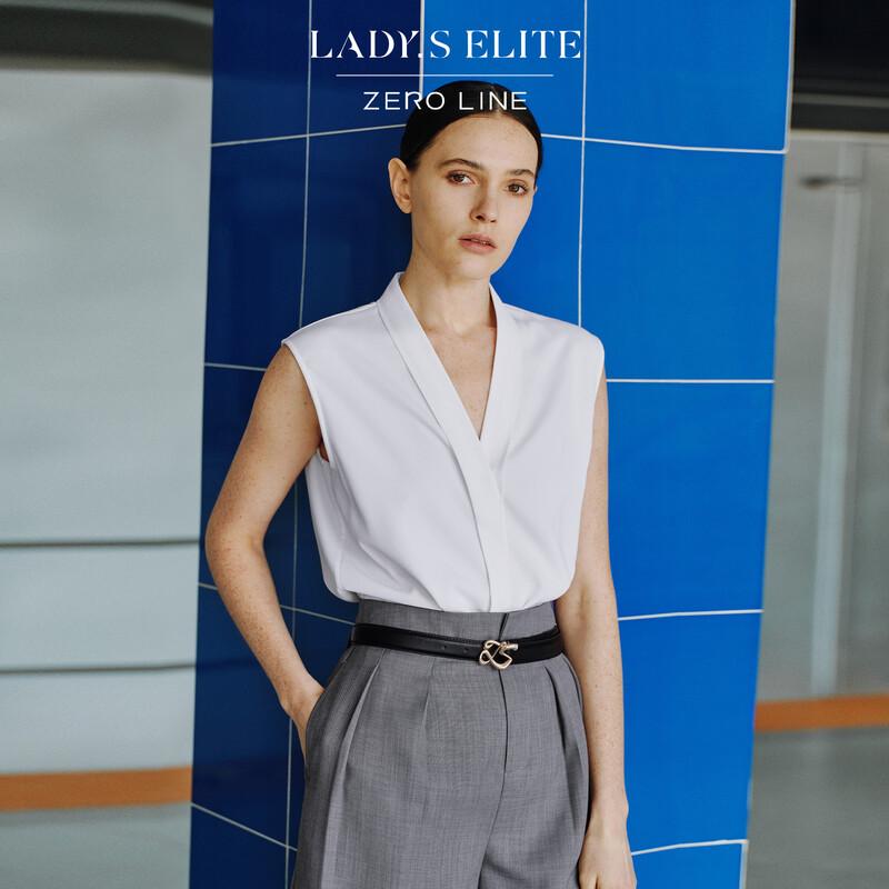 LadyS Elite Women s Sleeveless V-Neck Blouse M
