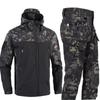 Winter Outdoor Men's Training Suit Tactical Camouflage Assault Plush Waterproof Adventure Skiing Jacket Travel Clothing Workwear