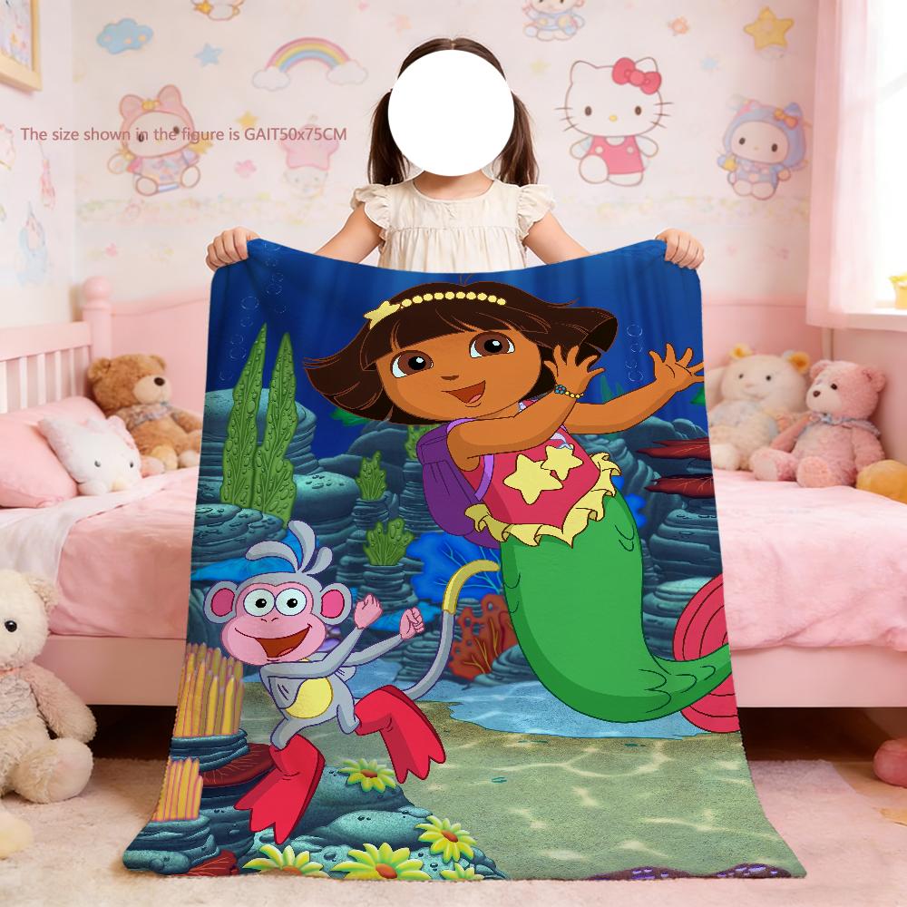 Blanket For Soft Throw E-Explorer D-Dora Blanket for Picnic Bed Sofa Home Cute Bedroom the Cozy Cartoon Warm Comfortable