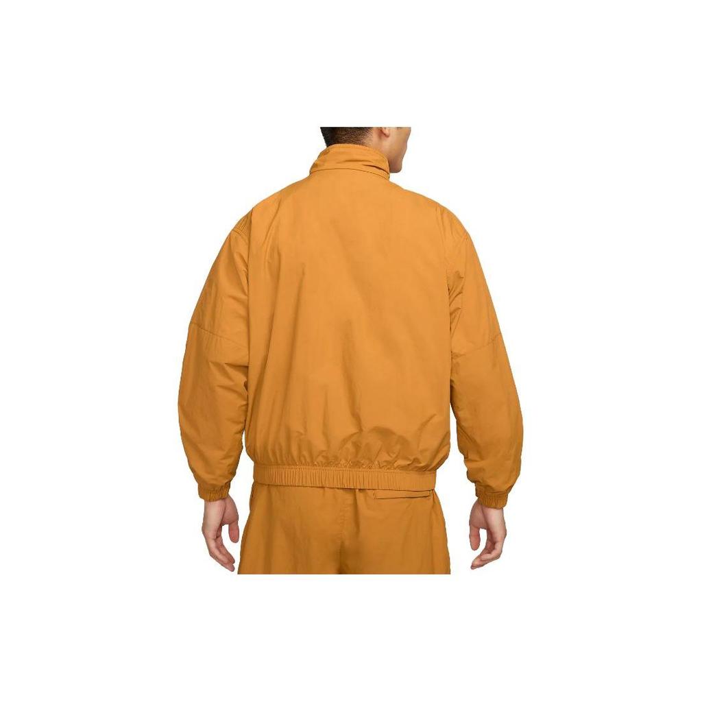 Nike Solid Color Logo Zip Pocket Stand Collar Jacket Men Jackets Ginger DQ5201-754