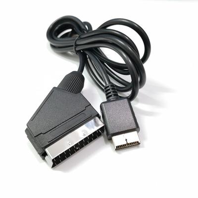 1Pcs 1.8 Meters / 6ft RGB Scart Cable Fit for PS1/ PS2/ PS3