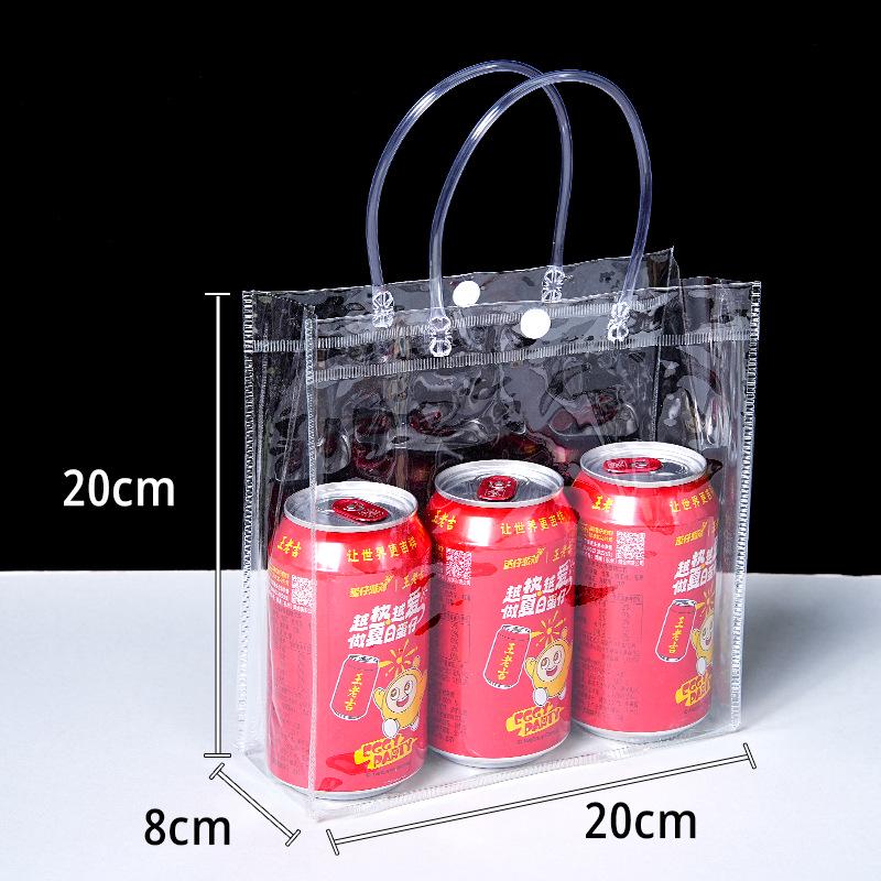 Custom Print PVC Transparent Tote Bag for Weddings and Gifts