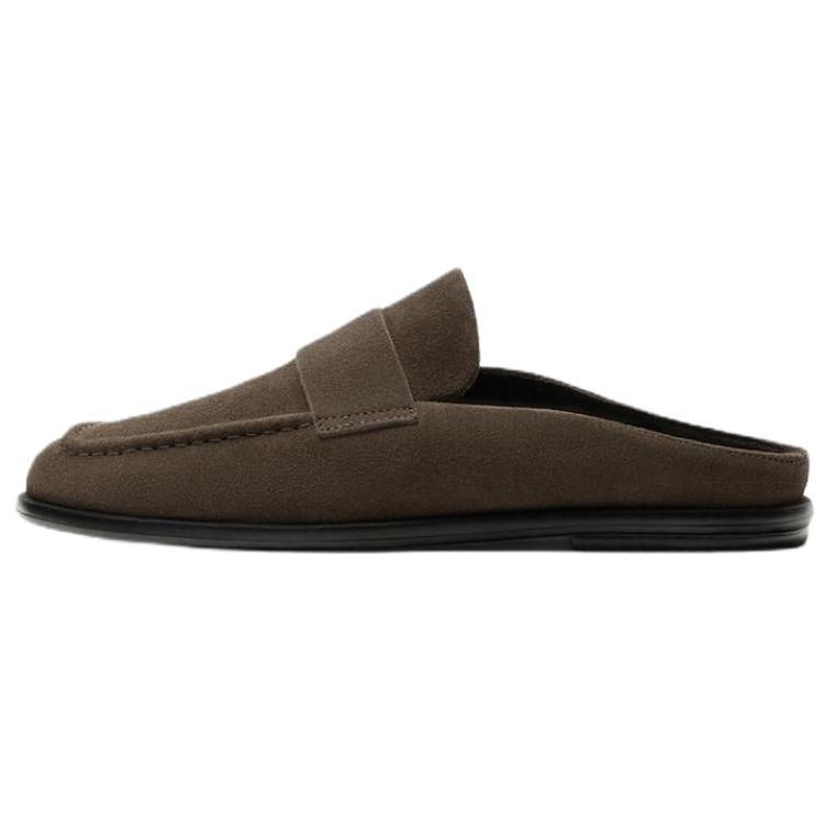 

ZARA Fashionable Comfortable Versatile Retro Outdoor Wear Anti-Wear Closed-Toe Slippers Men slippers Gray-Brown 2662620131 42