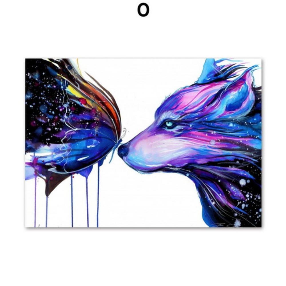 Artă de perete cu animale abstracte nordice Pictură pe pânză poster de artă imagini de perete imprimate pentru decorarea sufrageriei acasă