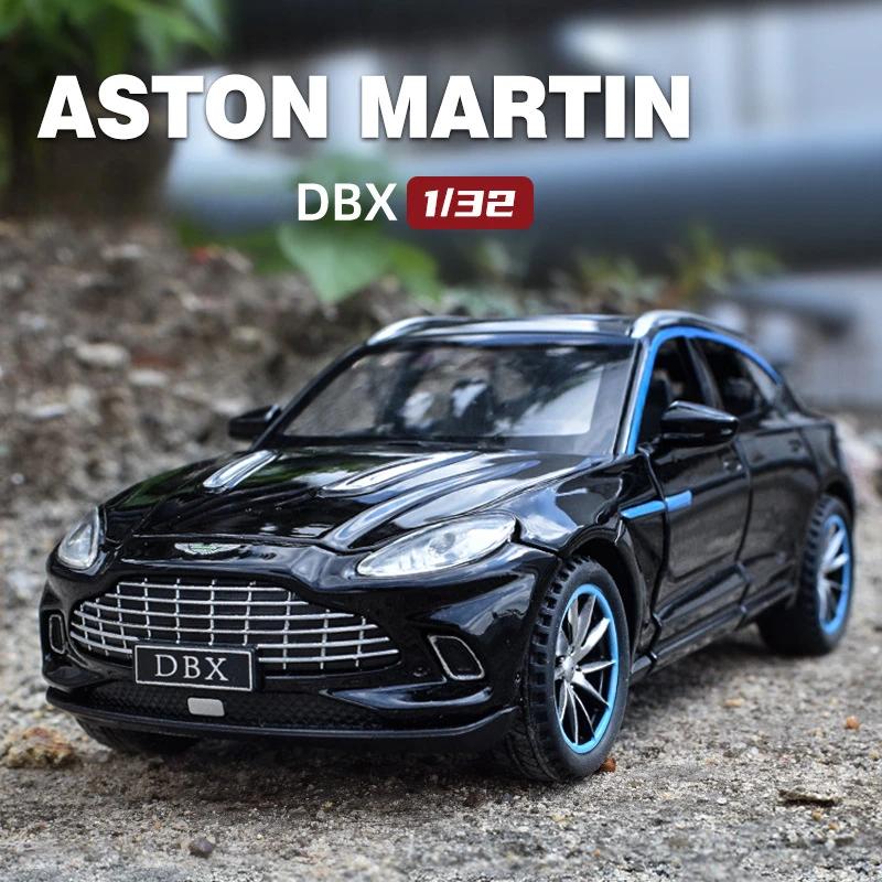 Литая модель автомобиля 1/32 Aston Martin DBX со звуком и светом, коллекционная миниатюрная детская машинка для мальчиков, игрушка в подарок на день рождения