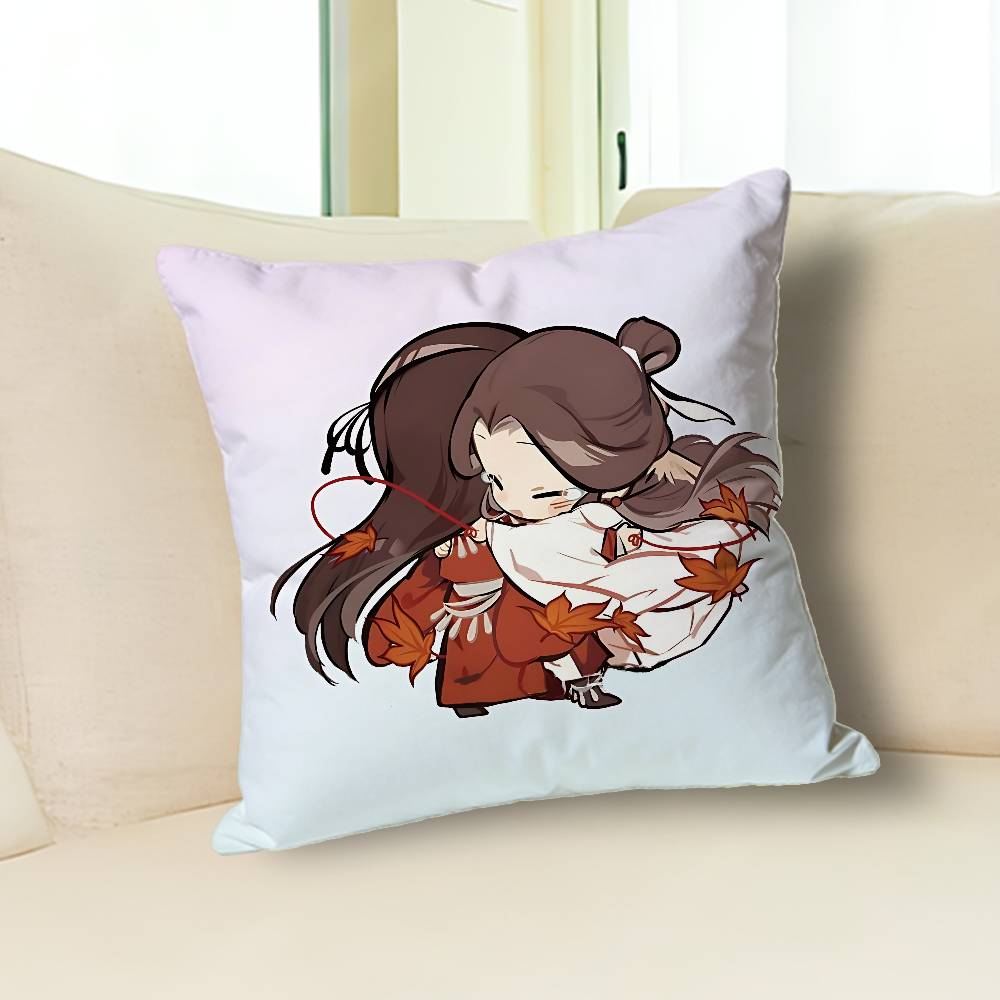 H-Heaven Officials Blessings Anime Celebrity Merchandise All-Match Printed Pillow Case Sofa Car Office Room Decoration Protector