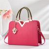 Trendy Stylish Fixed Shape Ladies Handbag, Roomy Versatile Multiway Shoulder Crossbody Bag For Daily Shopping Commute