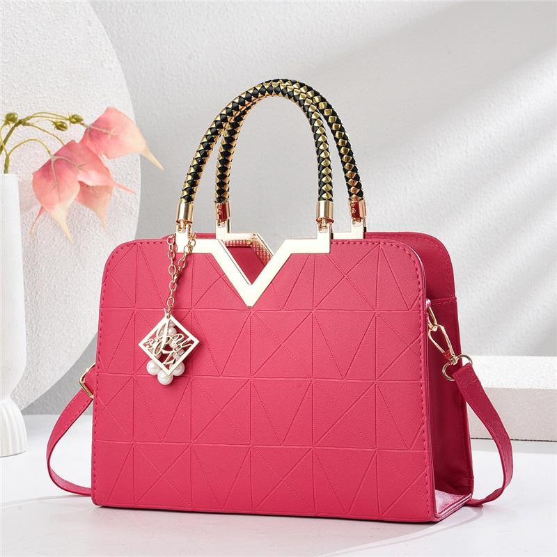 Trendy Stylish Fixed Shape Ladies Handbag, Roomy Versatile Multiway Shoulder Crossbody Bag For Daily Shopping Commute