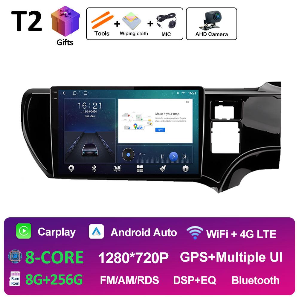 Android Auto Wireless Carplay For Toyota Aqua 2011 2012 2013 - 2017 Bluetooth Car Multimedia Video Radio Player Accessories WIFI