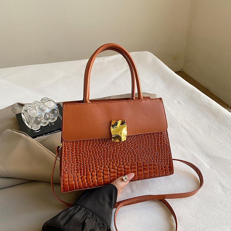 Personalisierte und schöne Retro-Umhängetasche Herbst neu hochwertige lässige Schulter-Achselhöhle kleine quadratische Tasche