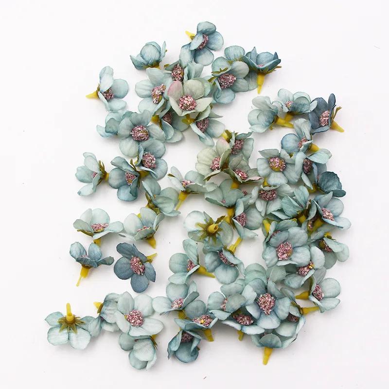 50pcs/bag Artificial Flower Heads 2cm Mini Flower DIY Garland Festival Decoration Wedding Decoration Home Ornament